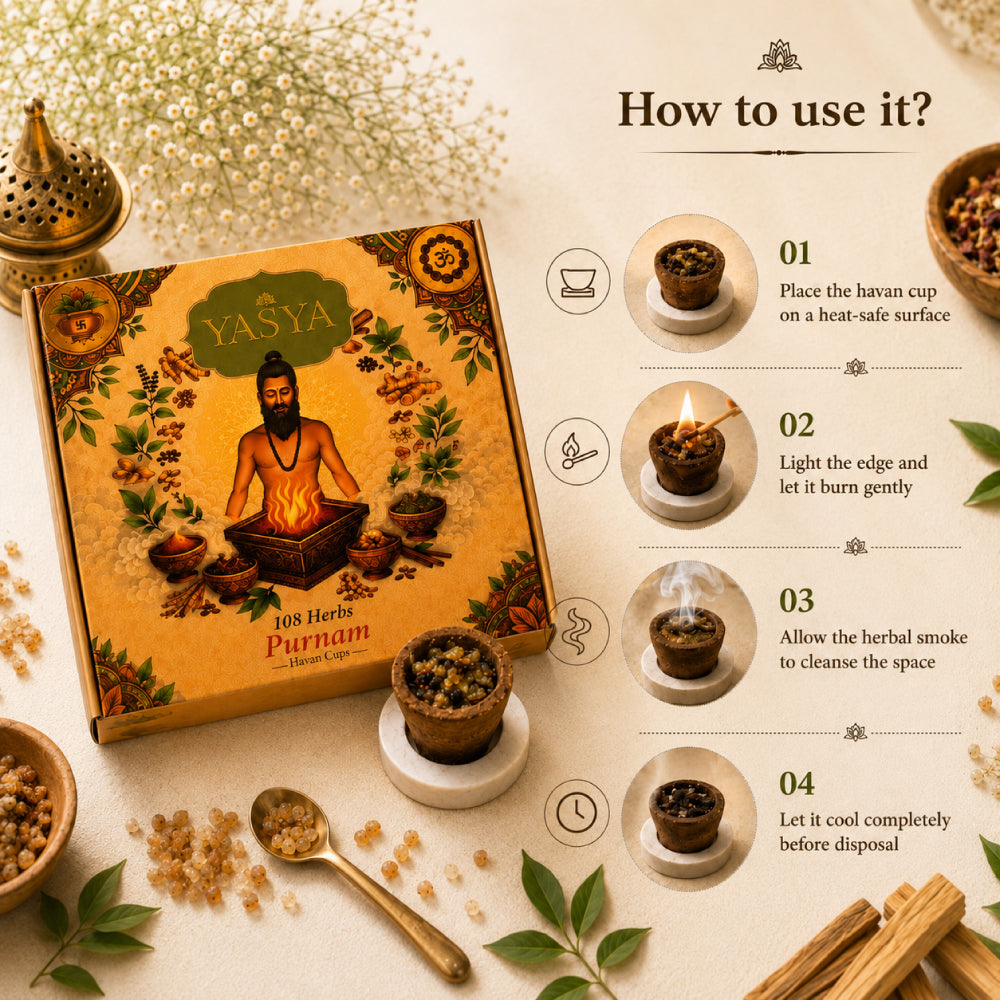 108 Herbs "Purnam" Havan Cups