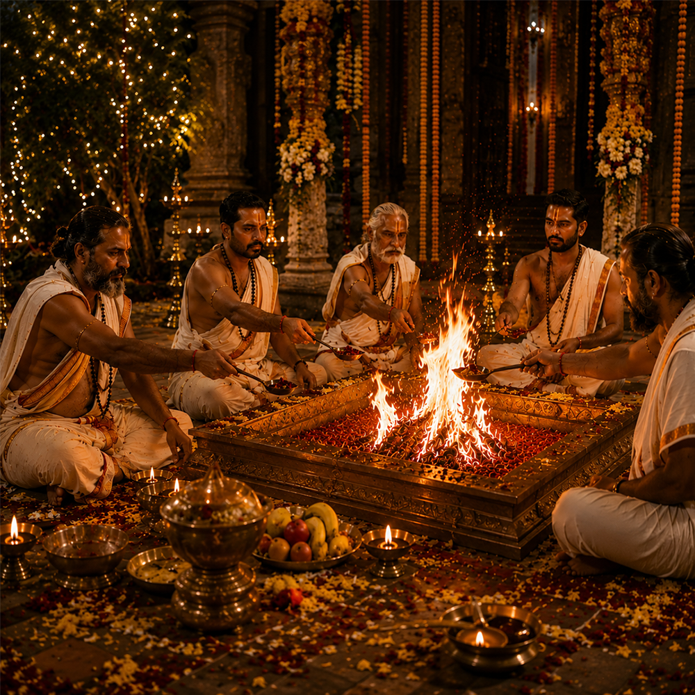 Baglamukhi Havan (Mirchi) — Grand Tantric Ritual for Protection from Negative Forces and Evil Eye